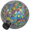 10" Multicolor Mosaic Window Pane Outdoor Garden Gazing Ball